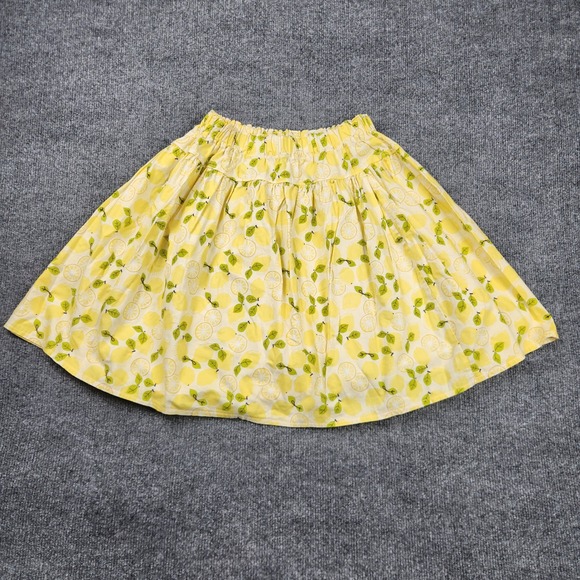 Josiekat's Trunk Other - Josiekat's Trunk Girls Yellow Lemon Citrus Print Elastic Waist Flared Skirt 12